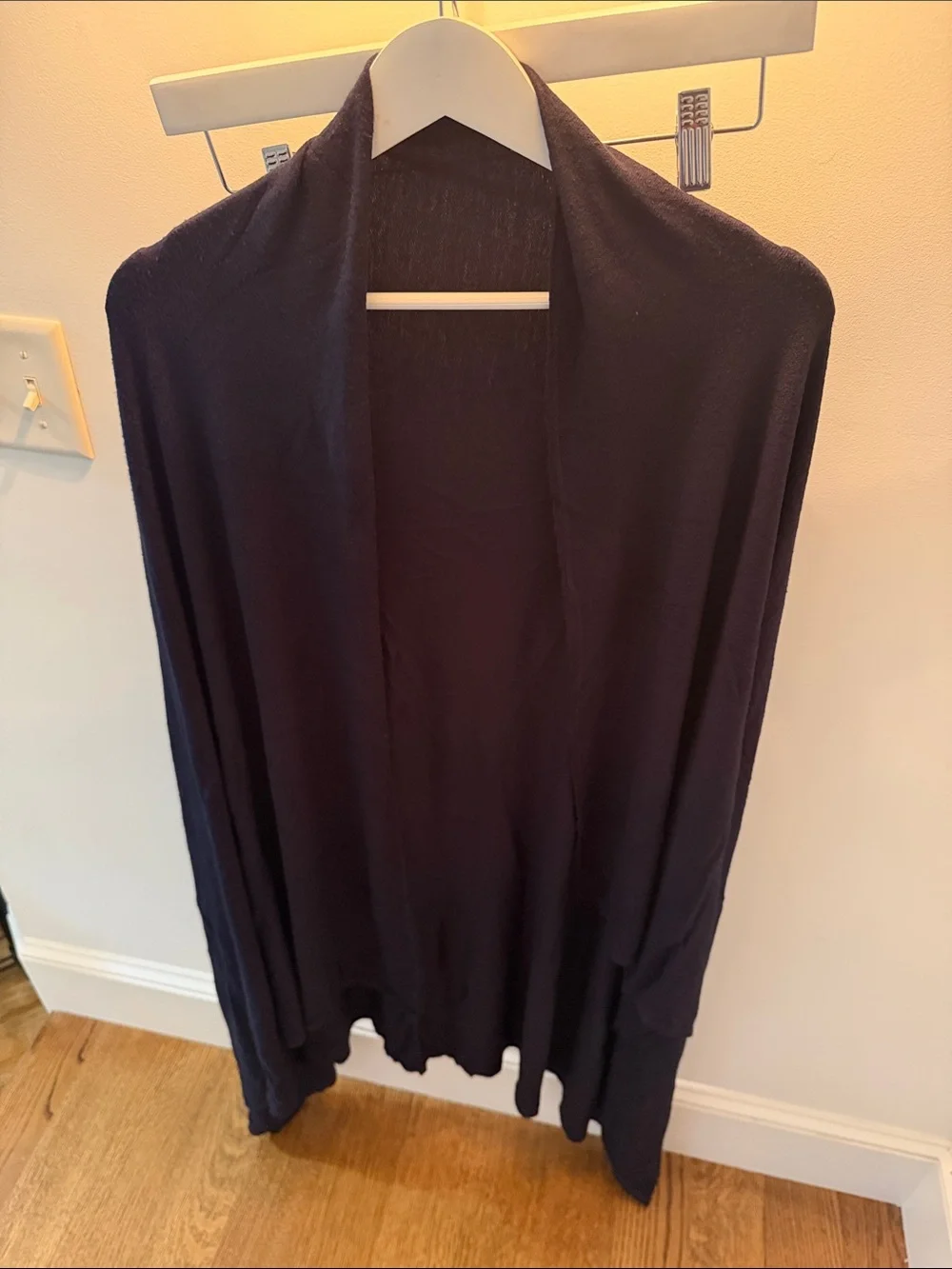 Classic Navy Wrap Scarf - Lightweight Layering Shawl
